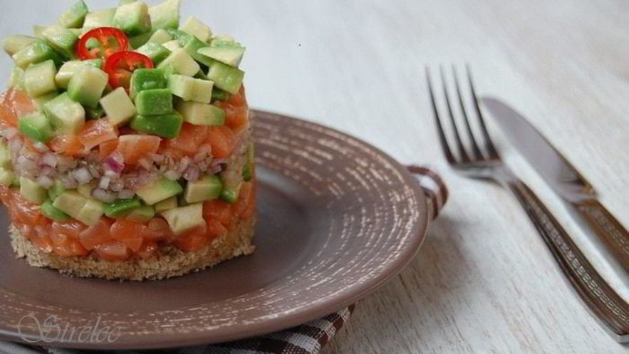 Рецепт тартара с лососем и авокадо