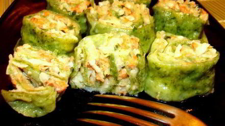 Рецепт теплого тартара ролл из семги