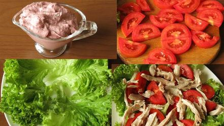 Рецепт мясного салата с майонезом-ткемали