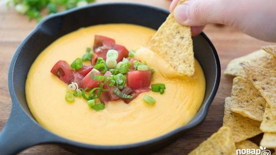 Рецепт сырного соуса к начос