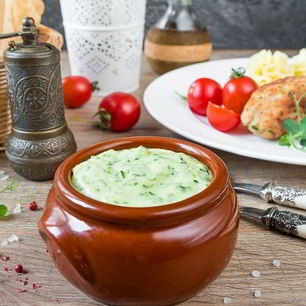 Рецепт Сырного соуса со шпинатом