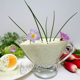 Рецепт Зеленого сметанного соуса