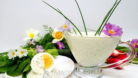 Рецепт зеленого сметанного соуса