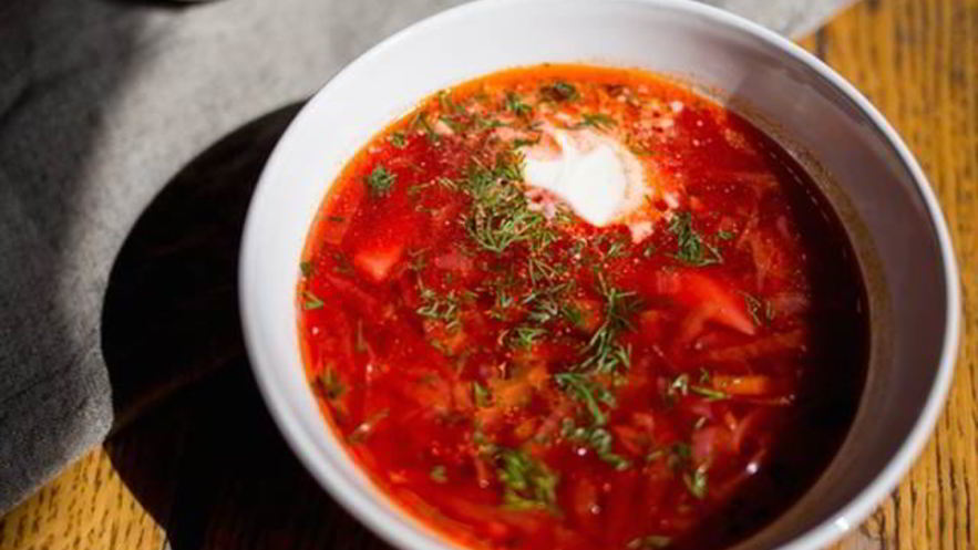 Рецепт борща из языка