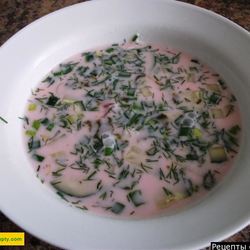 Рецепт Борща холодник из свеклы на кефире