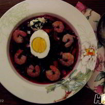 Рецепт Борща холодного с креветками