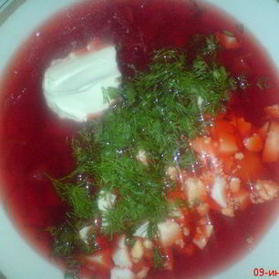 Рецепт Борща красного холодного