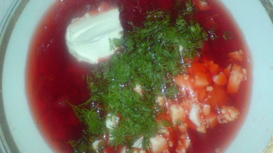 Рецепт борща красного холодного