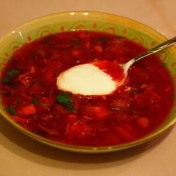 Рецепт Борща на курином бульоне