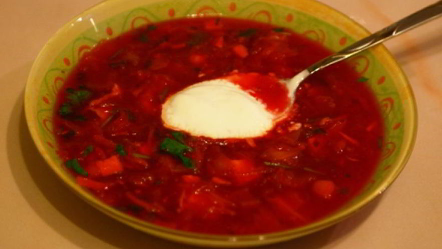 Рецепт борща на курином бульоне