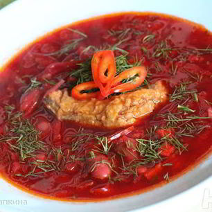 Рецепт Борща с бычками по-одесски