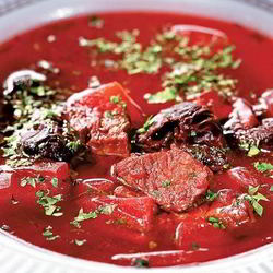 Рецепт Борща с черносливом