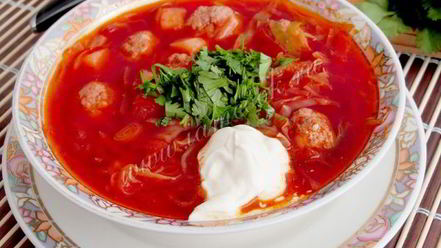 Рецепт борща с фрикадельками