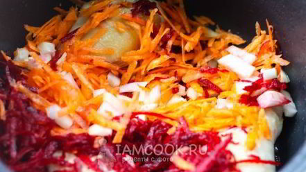 Рецепт борща с курицей в мультиварке