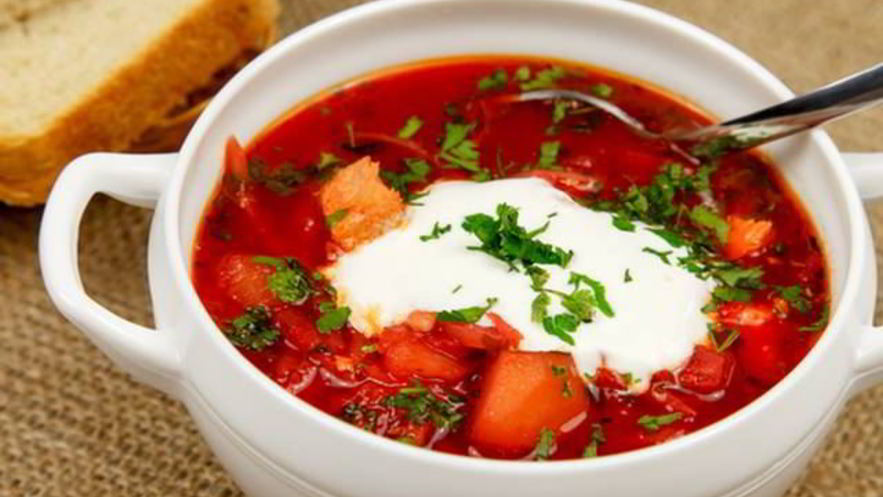 Рецепт борща с маслинами