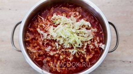 Рецепт борща с пекинской капустой