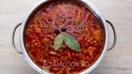 Рецепт борща с пекинской капустой