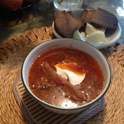 Рецепт Борща с салом по-мужски