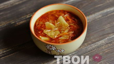 Рецепт борща с тушеной капустой