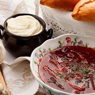Рецепт Борща со шкварками
