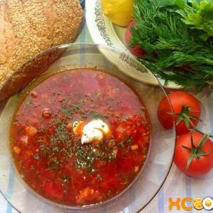 Рецепт Борща со свеклой свежей