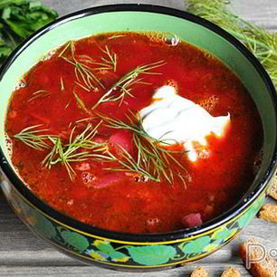 Рецепт Борща со свекольной ботвой