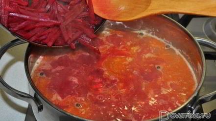 Рецепт борща со свекольной ботвой