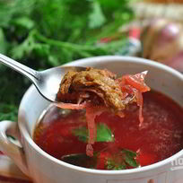 Борщ со свининой в мультиварке