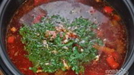 Рецепт борща со свининой в мультиварке