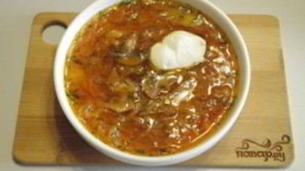 Рецепт борща вегетарианского с грибами