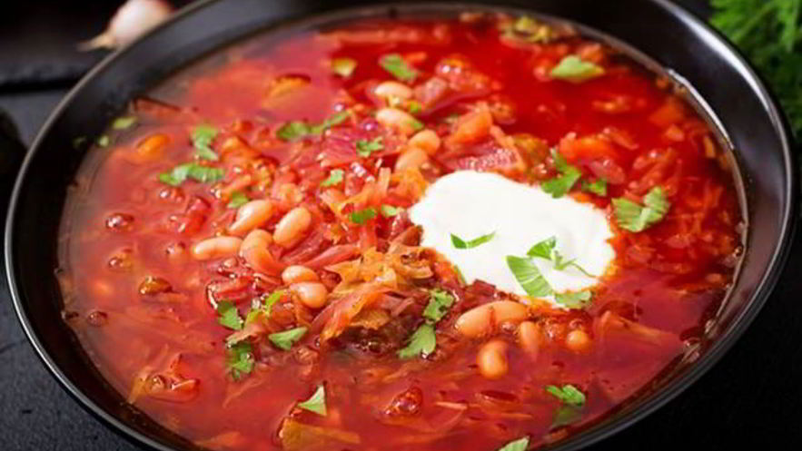 Рецепт борща жареного