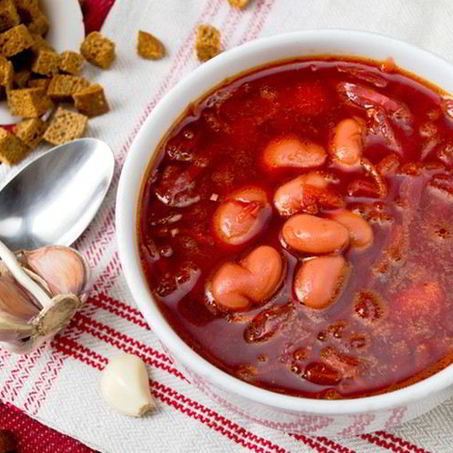 Рецепт Холодного борща с фасолью