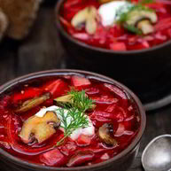 Рецепт Холодного борща с грибами