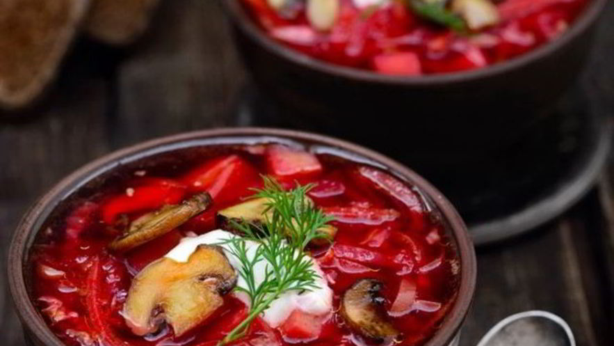 Рецепт холодного борща с грибами