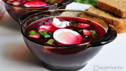 Рецепт Холодного борща со щавелем