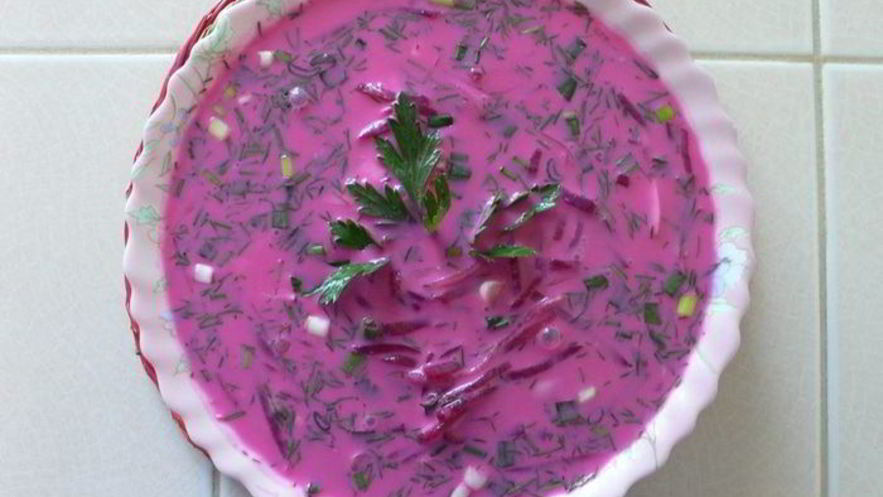 Рецепт холодного литовского борща