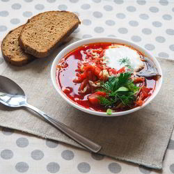 Рецепт Легкого борща с курицей