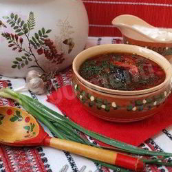 Рецепт Постного борща с черносливом