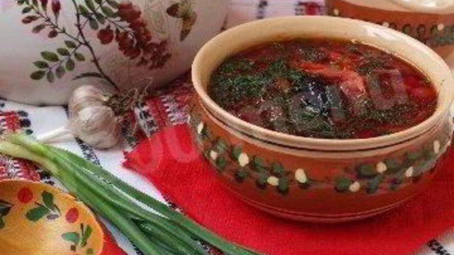 Рецепт постного борща с черносливом