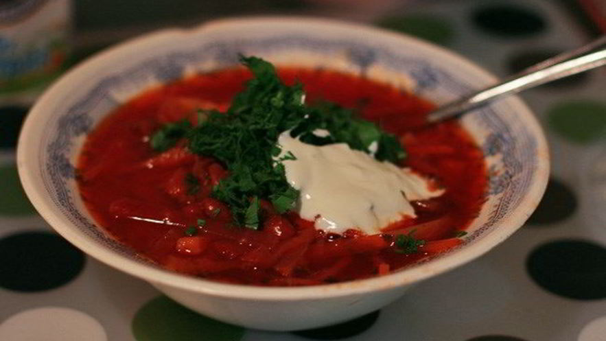 Рецепт постного борща со свеклой и фасолью