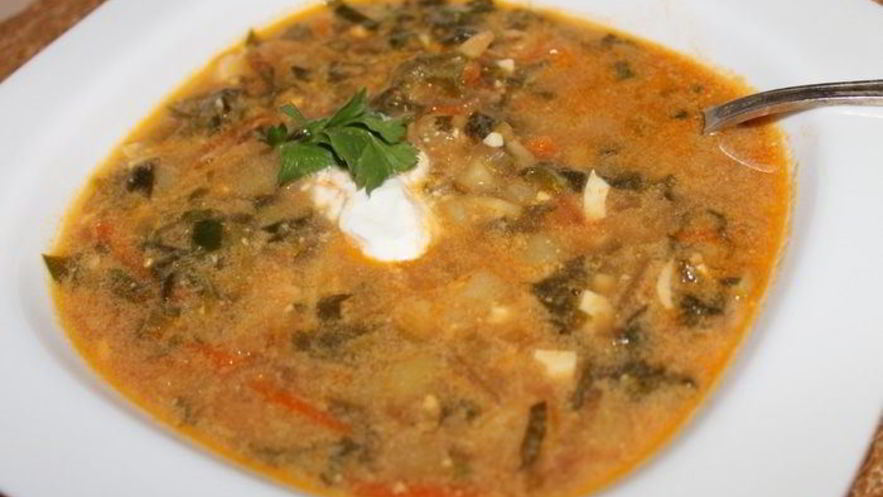 Рецепт украинского борща со щавелем