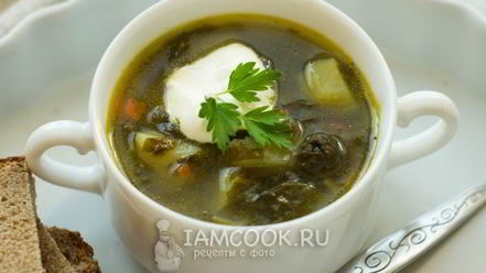 Рецепт зеленого борща без мяса