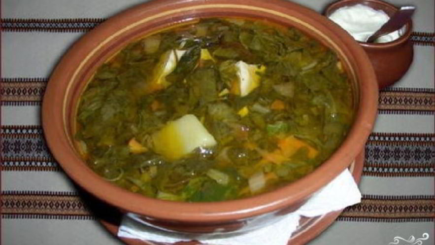 Рецепт зеленого борща с рисом