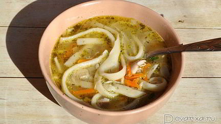 Рецепт Бульона с домашней лапшой