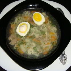 Рецепт Домашней лапши на курином бульоне