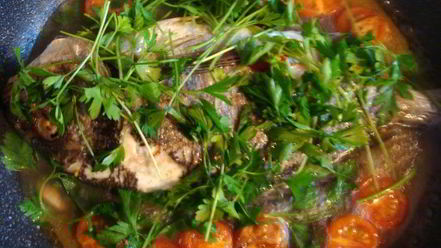 Рецепт дорады в сумасшедшем бульоне