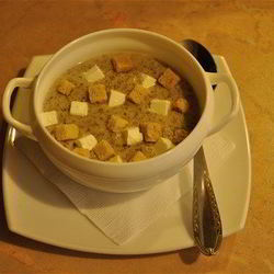 Рецепт Крема-супа из шампиньонов на курином бульоне