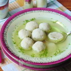 Рецепт Куриного бульона с галушками из лаваша