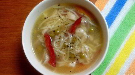 Рецепт Куриного супа на овощном бульоне