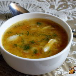 Рецепт Пряного чечевичного супа на курином бульоне